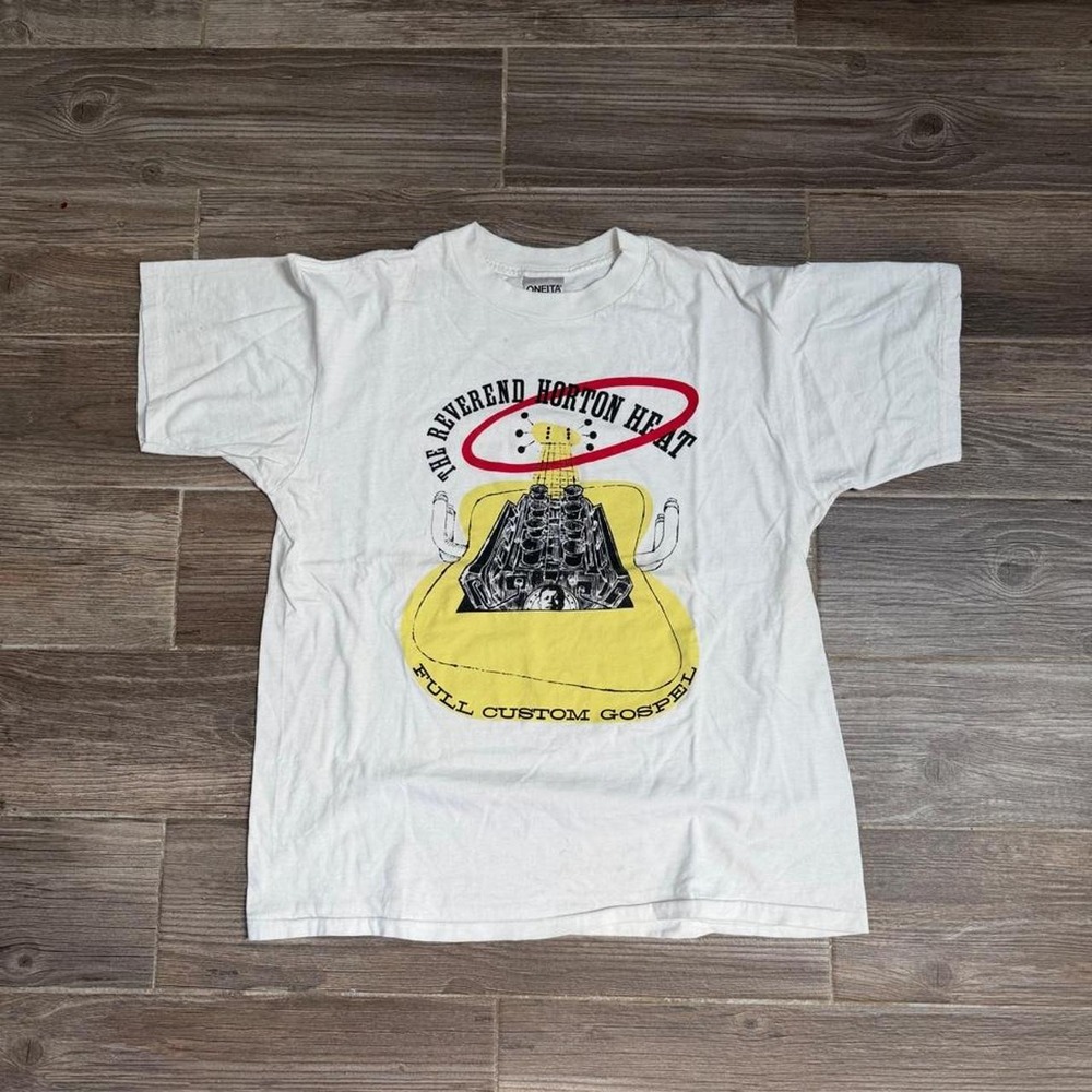 Vintage 90s Reverend Horton Heat Full Custom Gospel Band Tee sub pop Size L
